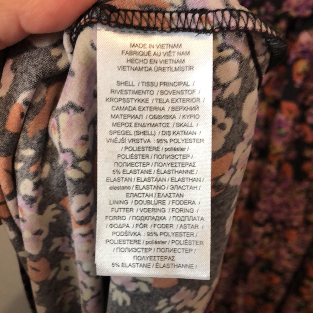 Lauren CARLYNA Ralph Lauren Woman's16W jersey 3/4 Sleeve day dress purple floral - Picture 13 of 16
